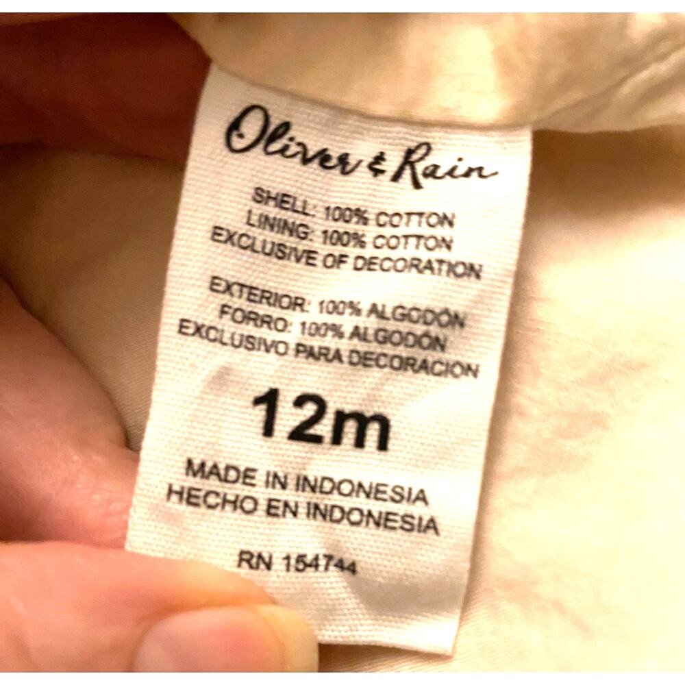 Oliver & Rain Organic Baby Girl Size 12 Months EUC - Picture 3 of 4